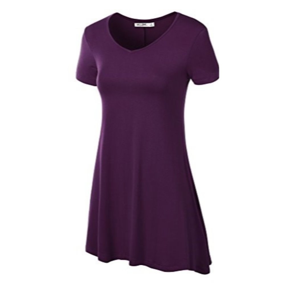 Tunic Top - Short Sleeve Purple